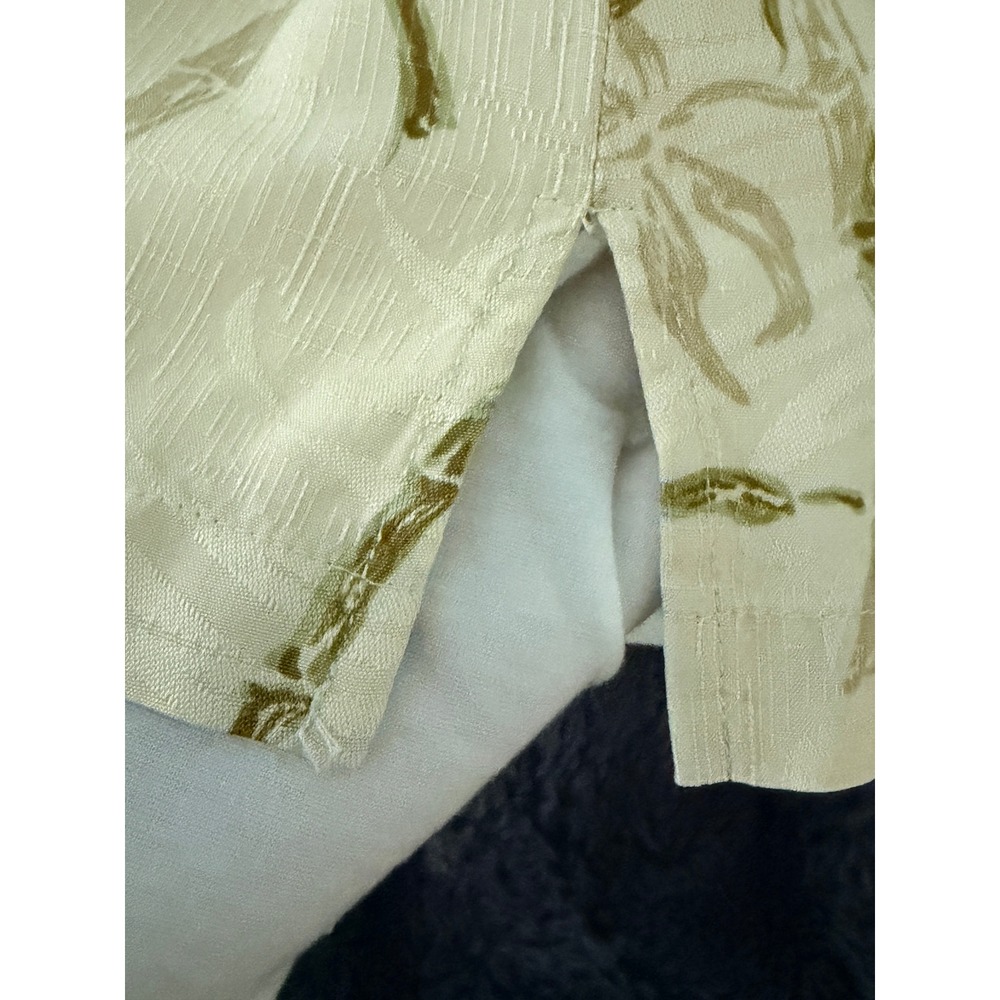 Kahala Hawaiian Islands Mens XXL Silk Bamboo Camp Shirt Beige Aloha Resort - Picture 11 of 13